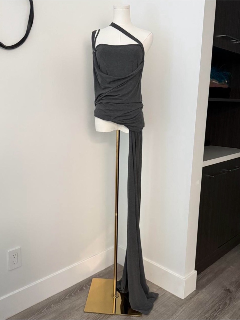 THE ATTICO Draped Jersey Top
